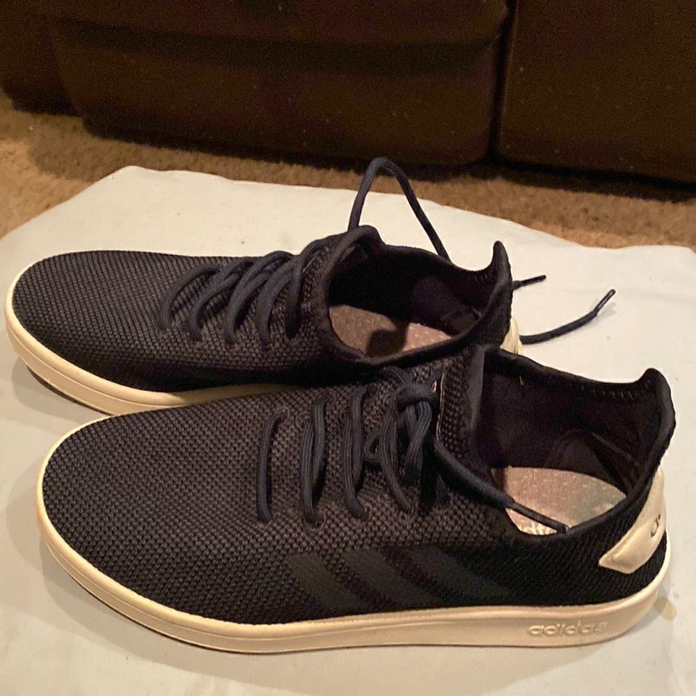 Adidas Cloudfoam Lite Slip On Sneakers Black Size 8